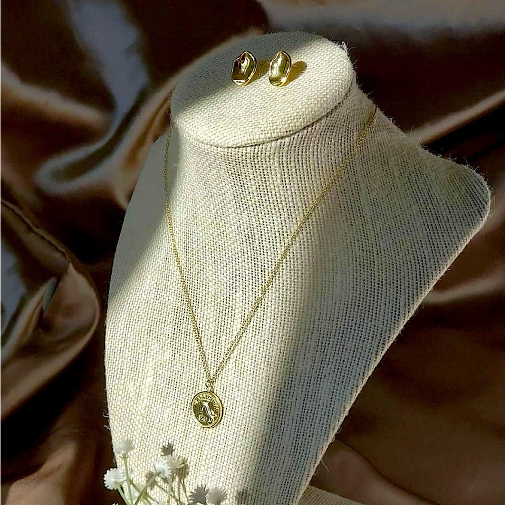 14k Gp Zodiac Coin Pendant Necklace in Scorpio